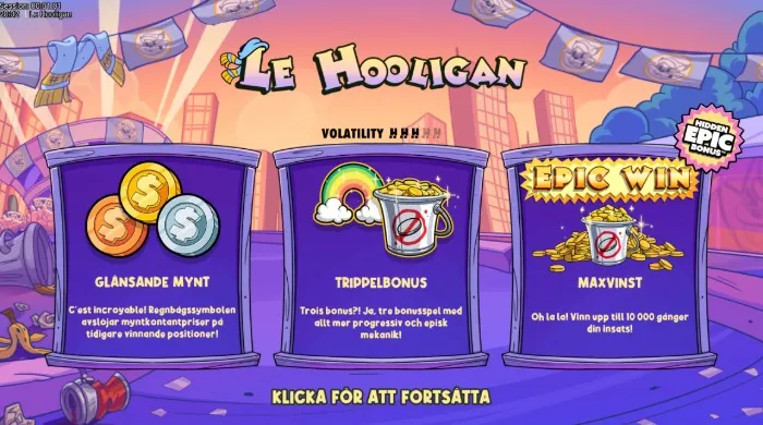 Le Hooligans bonusfunktioner: glänsande mynt, trippelbonus och Epic Win upp till 10 000x
